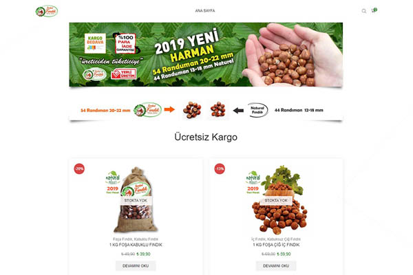 Tombul Fındık E-Ticaret